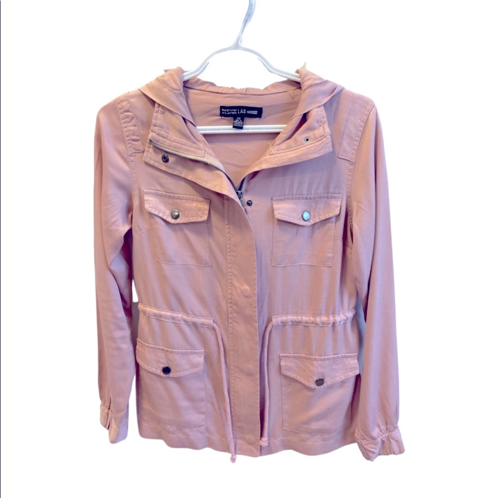 Design Lab Lord & Taylor Pink Zip Up Jacket, XS